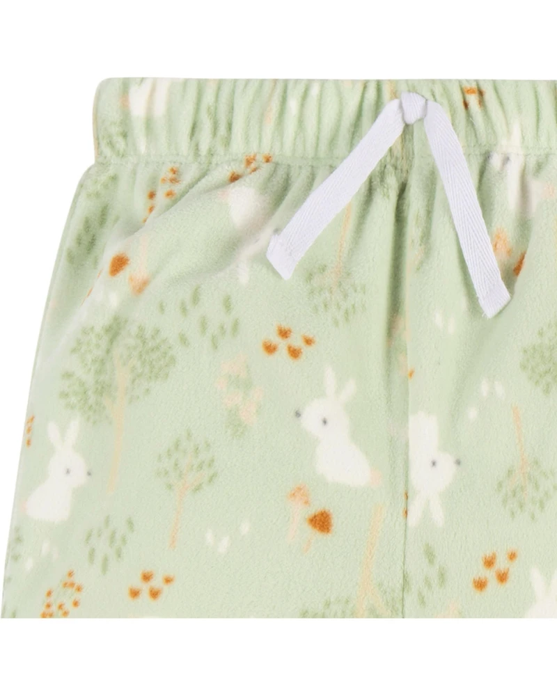 Gerber Toddler Girls Fleece Blanket Sleepers, 2-pack