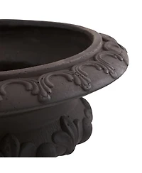 Slickblue Iron-Finished Decorative Urn Stylish Accent for Modern and Rustic Decor