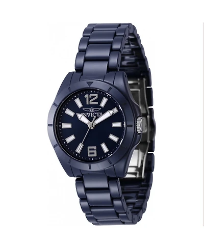 Invicta Women's 47335 Ceramics Quartz 3 Hand Blue Dial Watch
