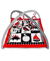 Quokka High Contrast Padded Baby Mat for Floor Tummy Time with 6 Toys