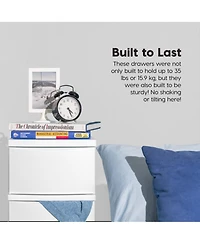 Iris Usa 4 Slim Drawer Storage, Organizer Unit for Bedroom, Closet, Kitchen, Bathroom, Laundry Room, Dorm, White Frame with Matte White Front Panels,