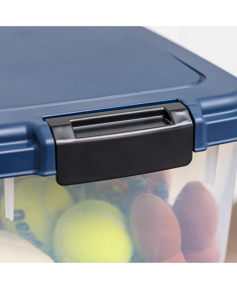Iris Usa 40 Lbs / 45 Qt WeatherPro Airtight Pet Food Storage Container with Attachable Casters, For Dog Cat Bird and Other Pet Food Storage Bin, Keep