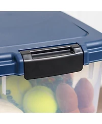 Iris Usa 40 Lbs / 45 Qt WeatherPro Airtight Pet Food Storage Container with Attachable Casters, For Dog Cat Bird and Other Pet Food Storage Bin, Keep