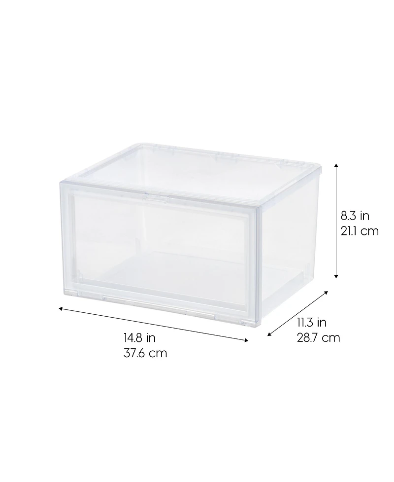 Iris 6 Pack Side Display Stackable Shoe Box