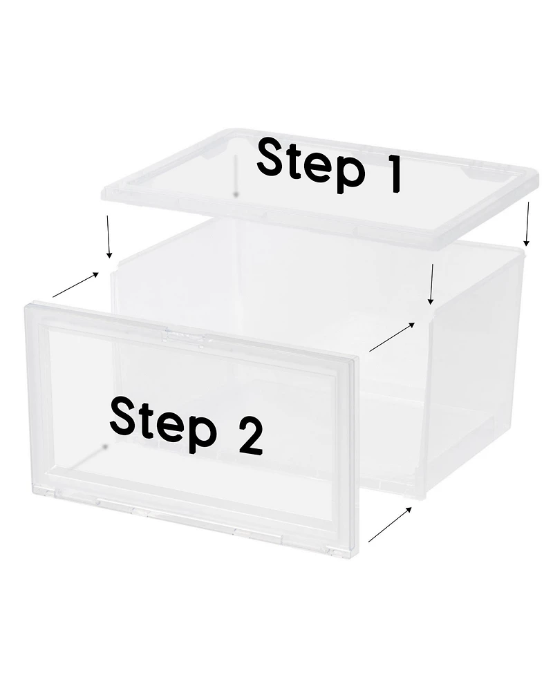 Iris 6 Pack Side Display Stackable Shoe Box