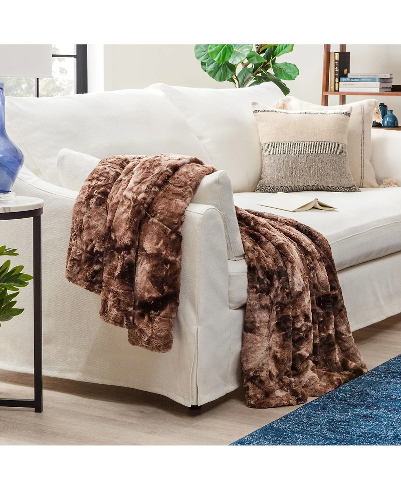 Chanasya Premium Wolf Faux Fur Throw Blanket - Soft, Fuzzy Sherpa & Minky Throw Blanket - For Bed or Couch - 90" x 66” (Twin Size)