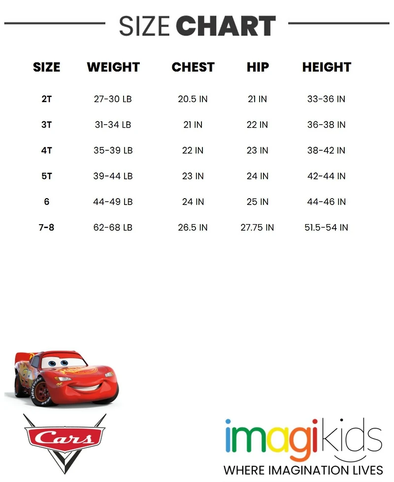 Cars Toddler Boys Pixar Lightning McQueen Zip Up Winter Coat Puffer Jacket