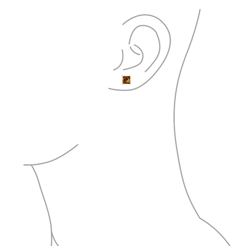 Bling Jewelry 2CT Red Square Cubic Zirconia Princess Cut Aaa Cz Stud Earrings For Women .925 Sterling Silver Simulated Ruby