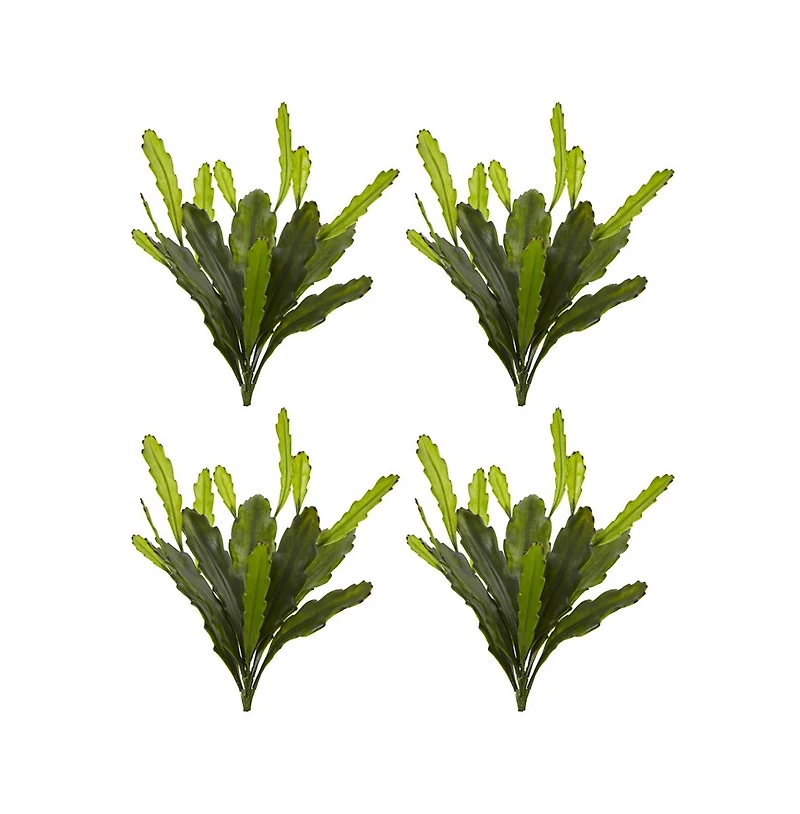 Slickblue Artificial Epiphyllum Cactus Plant Realistic Faux Cactus for Home Decor (Set of 4)