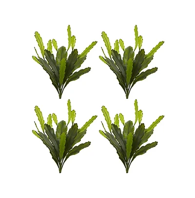 Slickblue Artificial Epiphyllum Cactus Plant Realistic Faux Cactus for Home Decor (Set of 4)