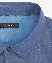Alfani Men's Modern Classic-Fit Stretch Dot Dobby Button-Down Shirt, Created for Macy's