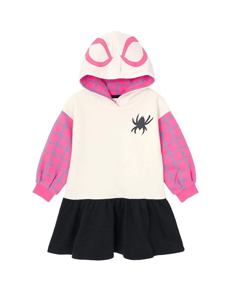 Marvel Toddler Girls Spider-Man Spider-Gwen Ghost Spider Fleece Skater Dress to