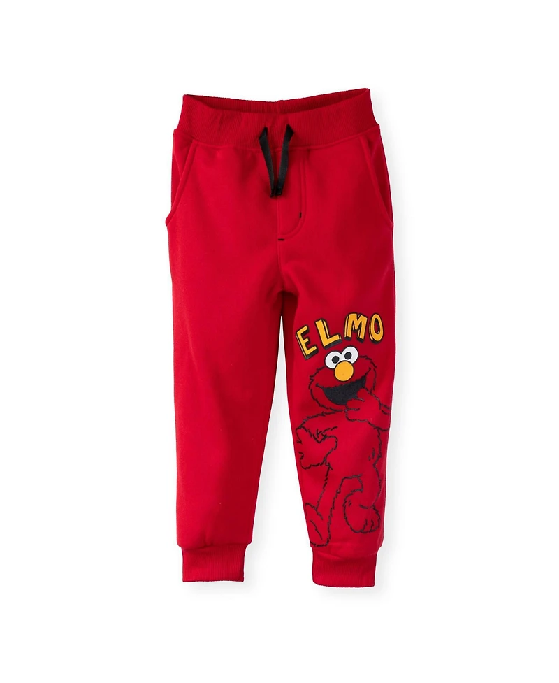 Sesame Street Baby Boys Elmo Cookie Monster Oscar the Grouch Fleece 3 Pack Pants