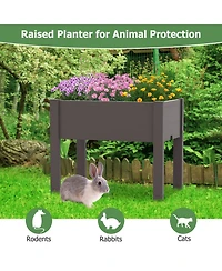 Slickblue Raised Bed Grow Box Self-Watering Planter Stand with Water Level Monitor