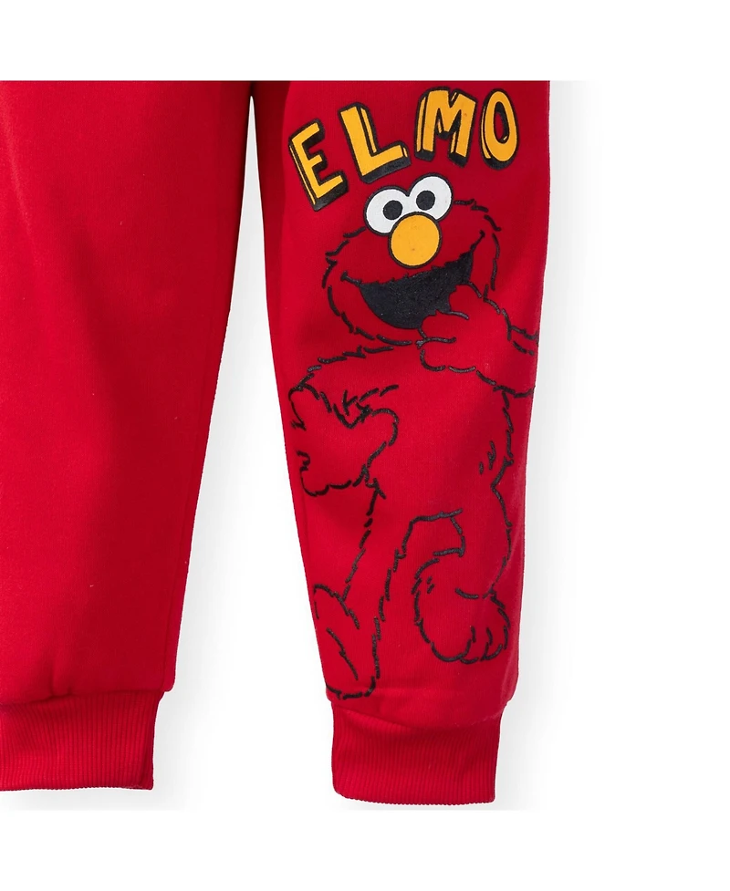 Sesame Street Little Boys Elmo Cookie Monster Oscar the Grouch Fleece 3 Pack Pants to