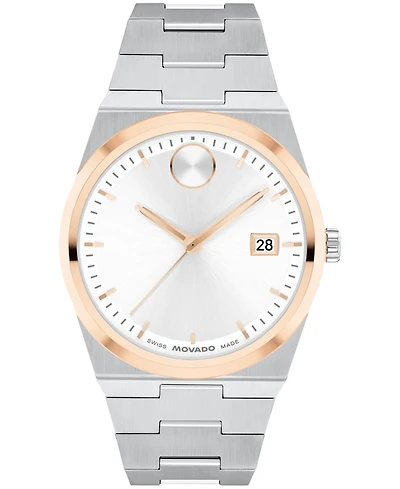 Movado Men's Bold Quest Swiss Quartz Stainless Steel Watch 40mm