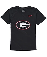 Nike Big Boys and Girls Black Georgia Bulldogs Cotton Logo T-Shirt