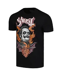 Global Merch Men's Black Ghost Heart Hypnosis T-Shirt