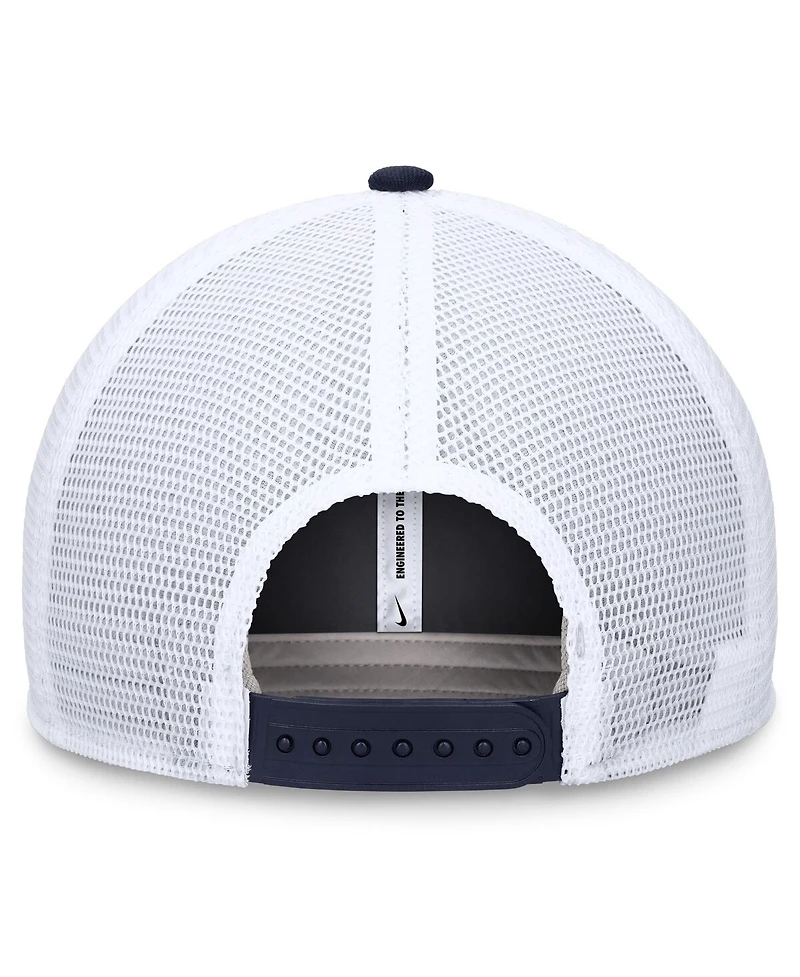 Nike Men's Navy/White West Virginia Mountaineers Legacy Rise Mascot Trucker Adjustable