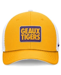 Nike Men's Yellow/White Lsu Tigers Local Trucker Adjustable Hat