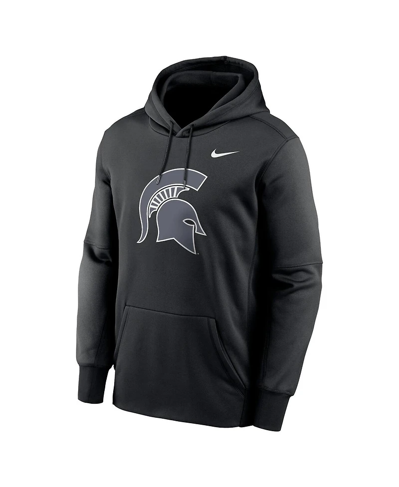 Nike Men's Black Michigan State Spartans Color Pop Performance Fleece Pullover Hoodie