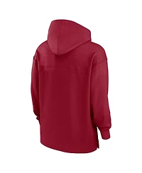 Jordan Men's Crimson Oklahoma Sooners 2024/25 Sideline Jersey Performance Pullover Hoodie