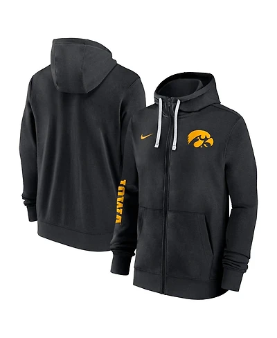 Nike Men's Black Iowa Hawkeyes 2024 Sideline Full-Zip Hoodie