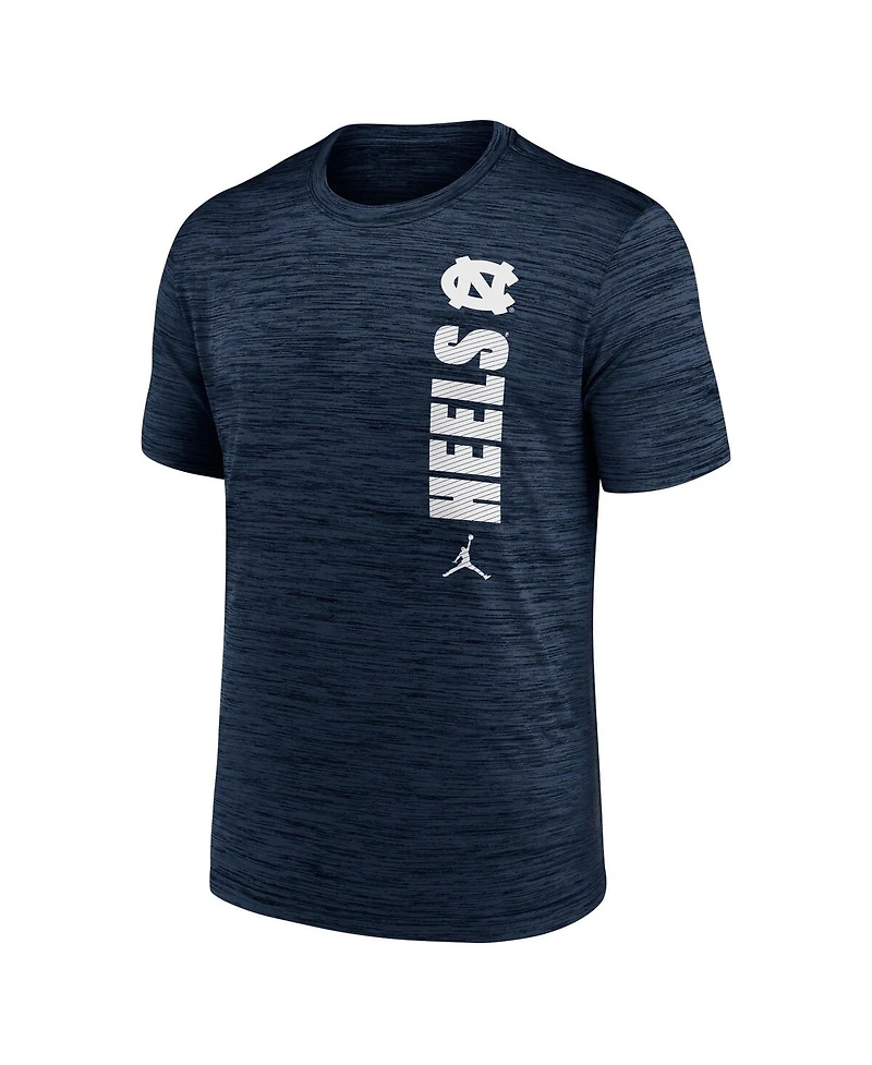 Jordan Men's Navy North Carolina Tar Heels 2024 Sideline Velocity Performance T-Shirt