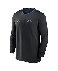 Jordan Men's Black Ucla Bruins 2024 Sideline Coach Performance Half-Zip Long Sleeve Top