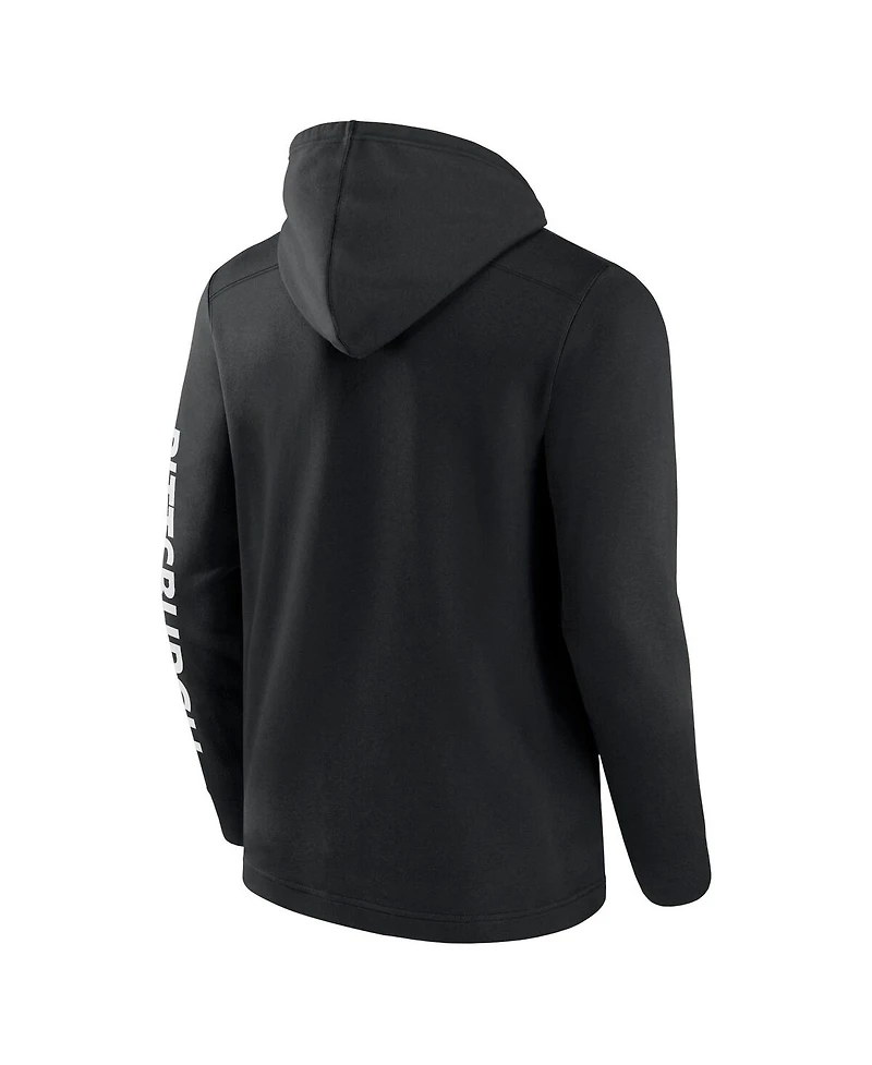 Fanatics Men's Black Pittsburgh Pirates Ace Hoodie Full-Zip Sweatshirt