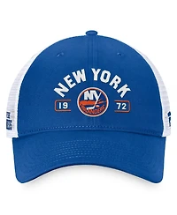 Fanatics Men's Royal/White New York Islanders Free Kick Trucker Adjustable Hat