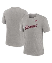 Nike Men's Heather Gray Stanford Cardinal Blitz Evergreen Legacy Primary Tri-Blend T-Shirt