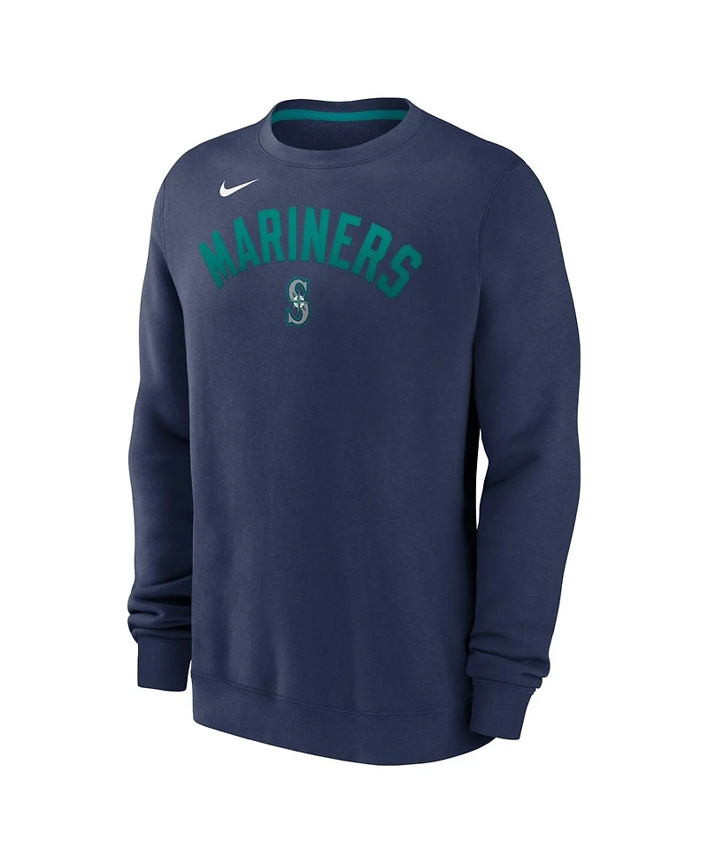 Nike Men's Navy Seattle Mariners Classic Fleece Performance Pullover Sweatshirt