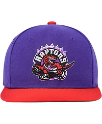 Mitchell & Ness Big Boys and Girls Purple/Red Toronto Raptors Two-Tone Snapback Hat