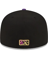 New Era Men's Black/Purple Fresno Grizzlies Tacos Theme Night 59FIFTY Fitted Hat
