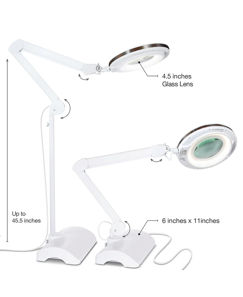 Brightech Lightview Pro 2-in-1 45.5 in. Led Interchangeable Table & Floor Lamp