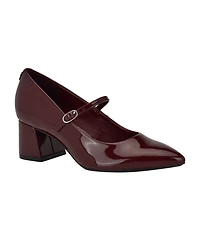 Calvin Klein Women's Leora Block Heel Pointy Toe Dress Pumps