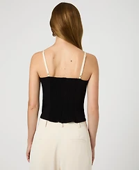 French Connection Women's Azra Corset-Strap Twill Top
