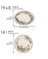 Certified International Winters Forest 2-Pc. Melamine Platter Set
