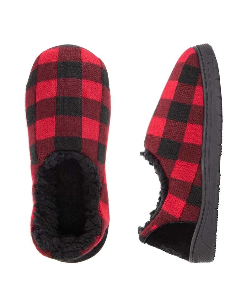 Muk Luks Men's John Slippers, Red/Black, L (12-13)