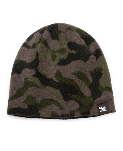 Muk Luks Men's Camo Beanie, Green Camo, One