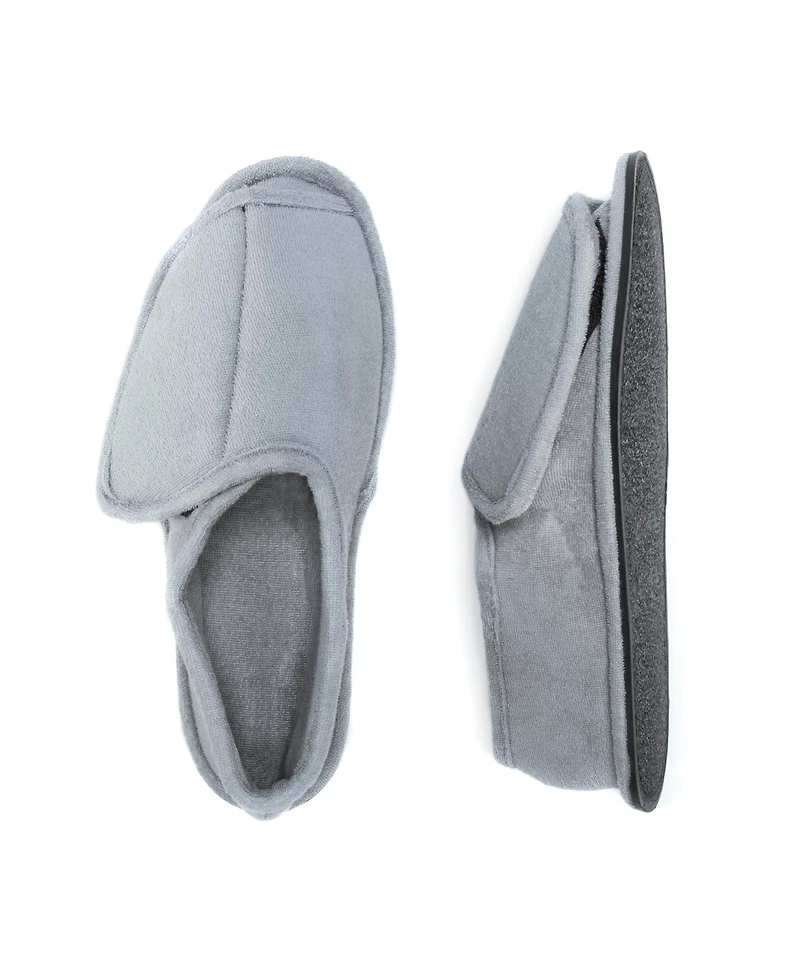 Muk Luks Men's Terry Open Toe Velcro Slippers