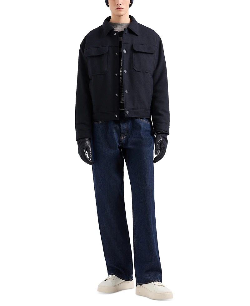 A|X Armani Exchange Men's Wool-Blend Shirt Jacket