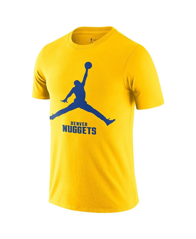 Jordan Men's Nike Gold Denver Nuggets Essential Jumpman T-Shirt