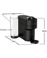 Nespresso Vertuo Pop+ Deluxe Matte Black Coffee Maker & Espresso Machine by De'longhi