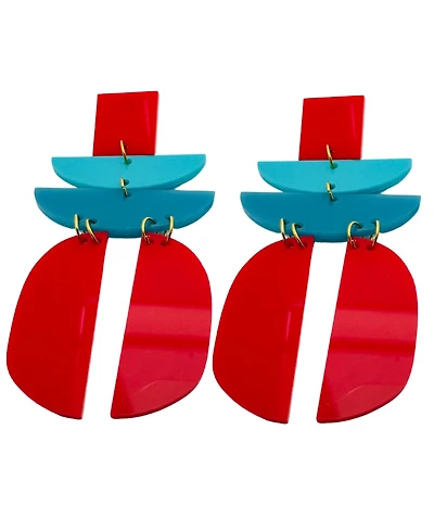 Swanky Designs Geometric Dangle Earrings