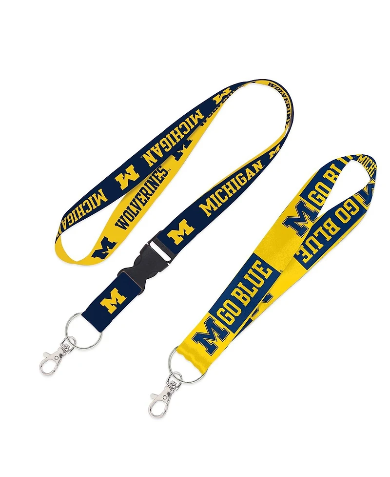 Wincraft Michigan Wolverines 2-Pack Lanyard with Detachable Buckle Key Strap Set