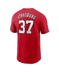 Nike Men's Stephen Strasburg Red Washington Nationals Fuse Name Number T-Shirt