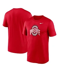 Nike Men's Scarlet Ohio State Buckeyes Primetime Legend Logo T-Shirt