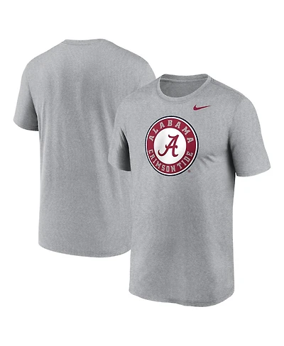 Nike Men's Heather Gray Alabama Crimson Tide Primetime Legend Alternate Logo T-Shirt